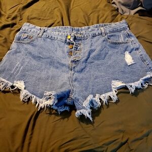 High rise denim shorts 2xl fits like 14/16